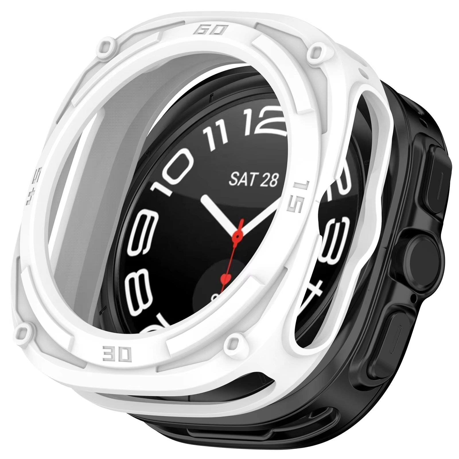 Watch Case for Samsung Galaxy Watch 7 Ultra 47mm Coverage Protective Armored TPU Cover for Galaxy Watch 7 Ultra 47mm Accessory
